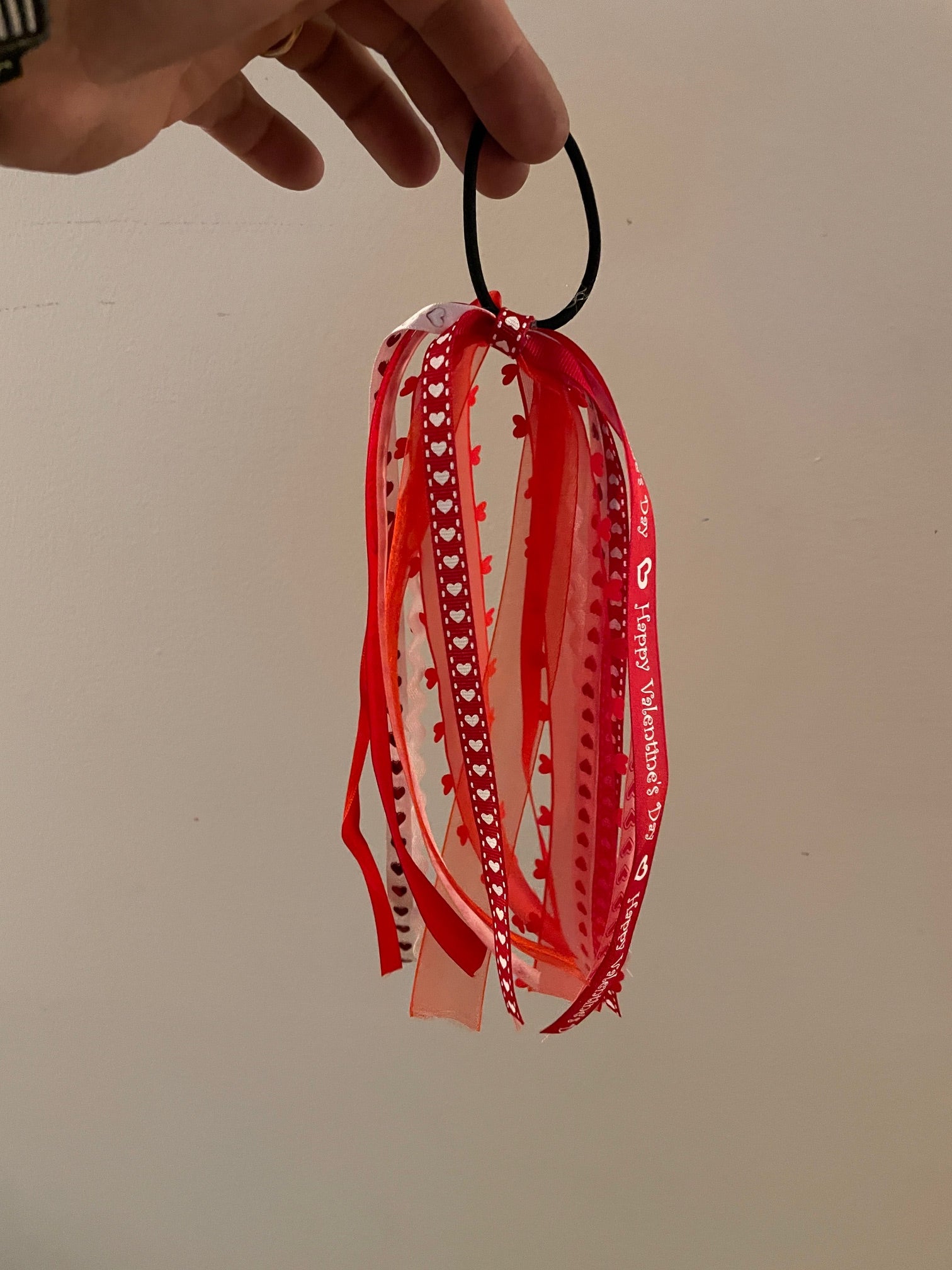 handmade valentines day hair ribbons