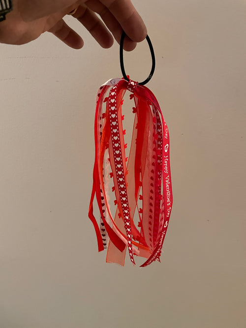 handmade valentines day hair ribbons