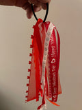 handmade valentines day hair ribbons